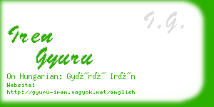 iren gyuru business card